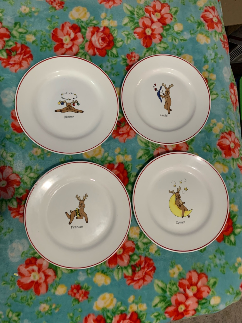 Vintage LTD Stone Mountain Santa’s Reindeer Christmas Plates 8 Inch
